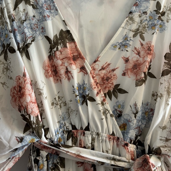 Kia Kimono Maxi Dress | White Floral - Picture 5 of 6